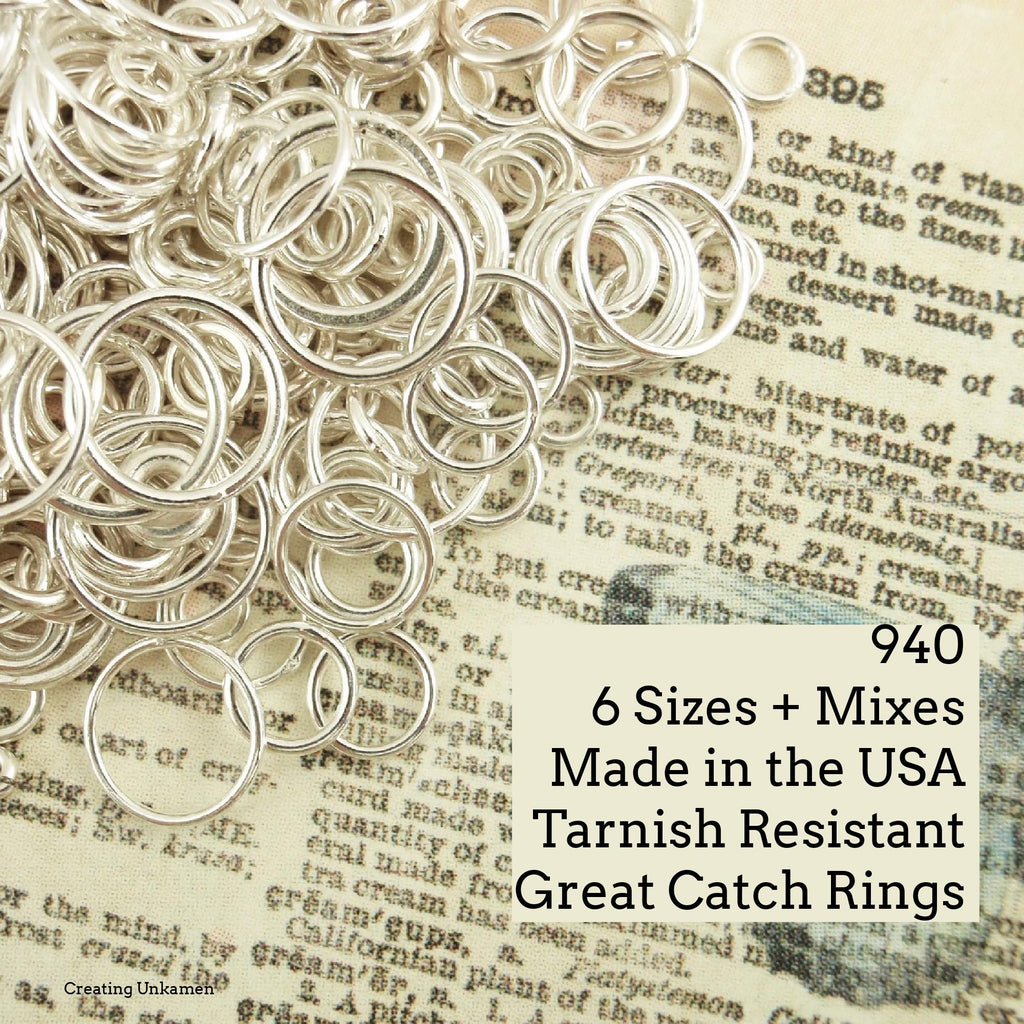 Argentium Sterling Silver Soldered Closed Jump Rings - Great Catch Rings - 100% Guarantee