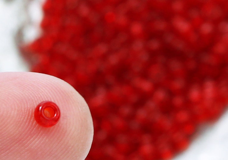 Miyuki 8-141 Transparent Ruby 8/0 Glass Seed Beads - 100% Guarantee