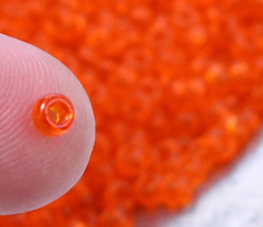 Miyuki 138 Transparent Orange 6/0, 8/0, 11/0 Glass Seed Beads 100% Guarantee