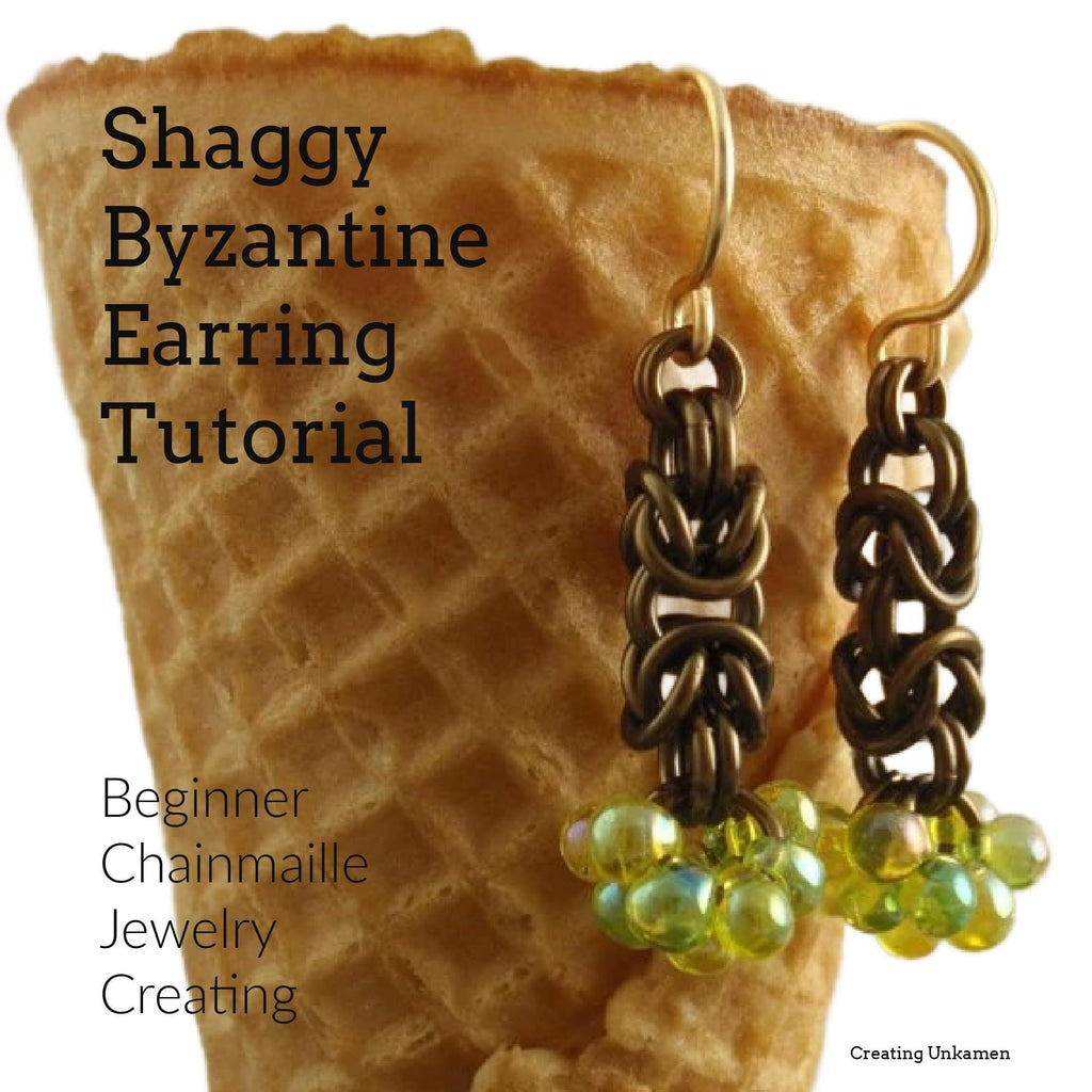 Byzantine PDF Chainmail Tutorial - Great Instructions for Basic Byzantine and Shaggy Byzantine Earrings