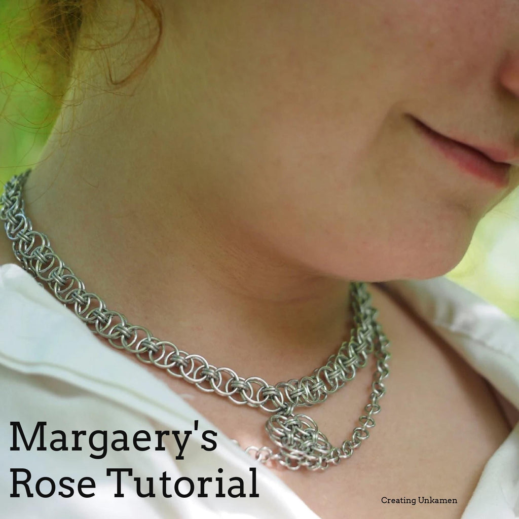 Tutorial Necklace, Choker Margaery's Rose Beginner Chainmaille Jewelry Creating