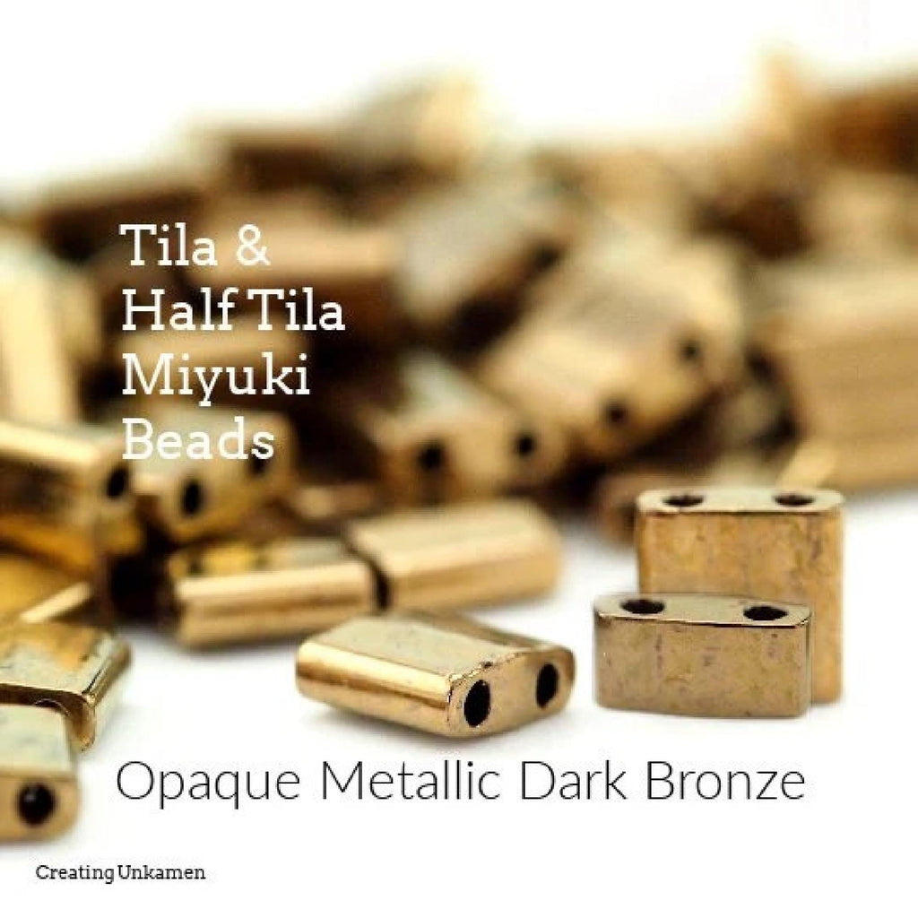 Beads Miyuki 457 Opaque Metallic Dark Bronze Tila and Half Tila 100% Guarantee