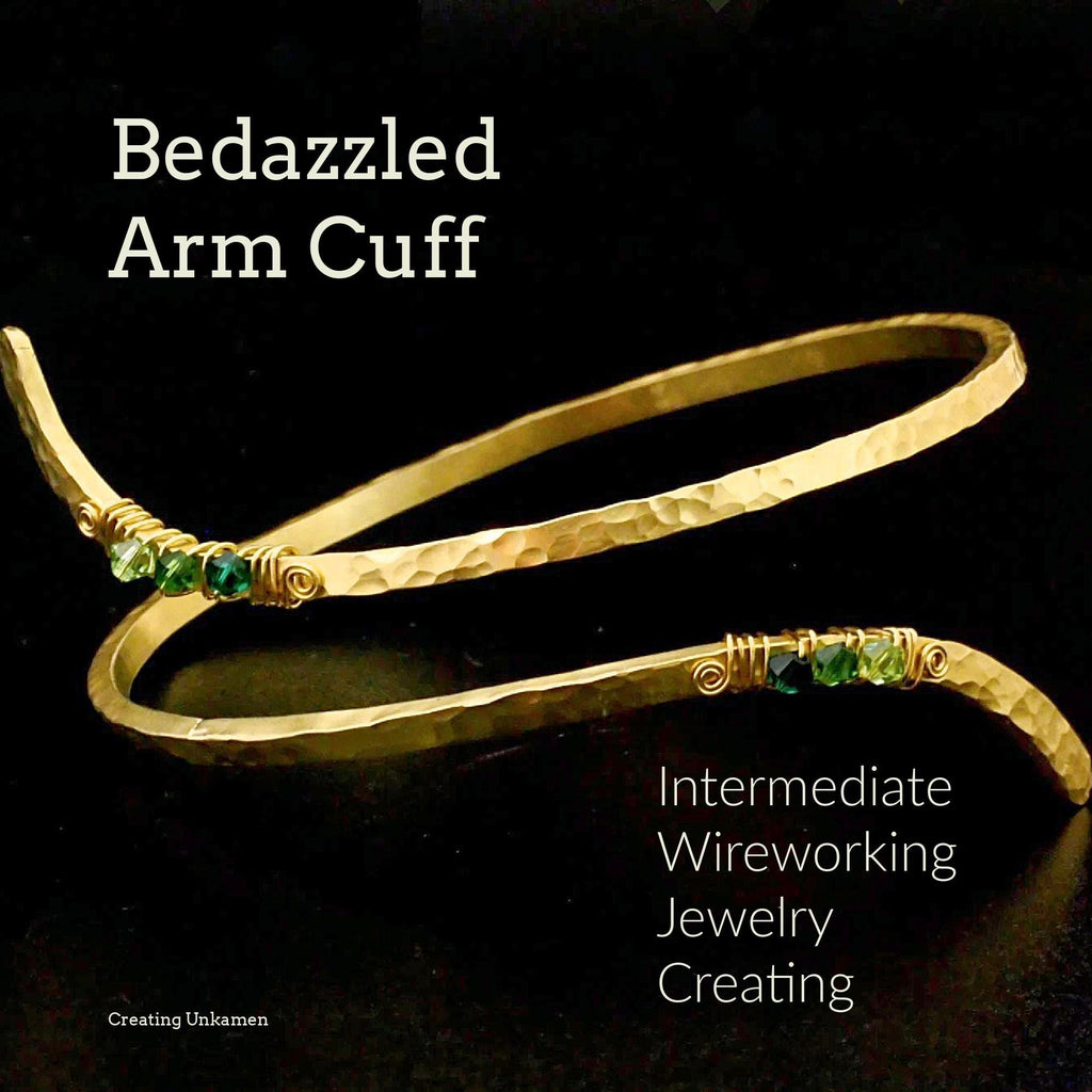 Bedazzled Brass Arm Cuff Tutorial