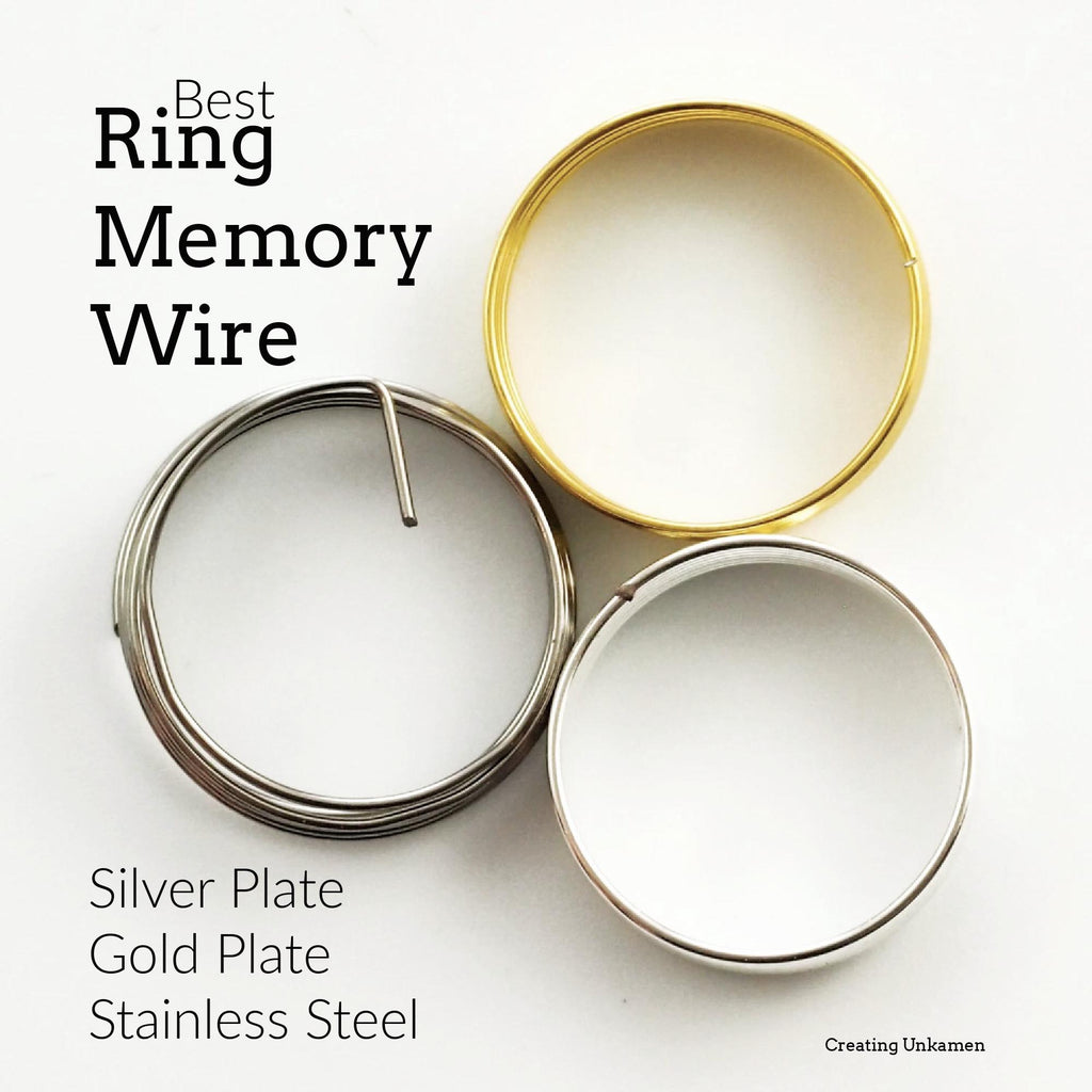 Best Ring Memory Wire - Stainless Steel, Silver Plate or Gold, Hematite Color - 100% Guarantee