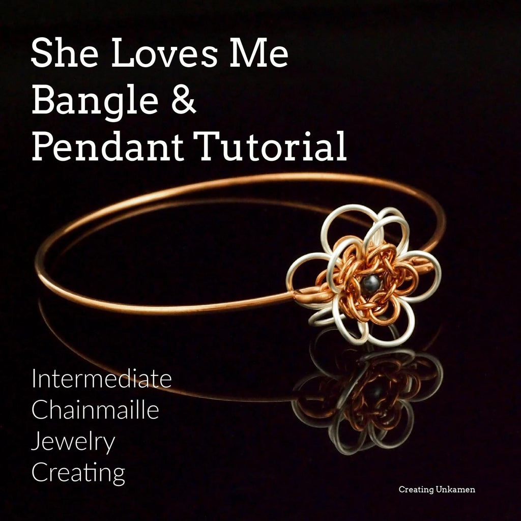 She Loves Me She Loves Me Not Flower Bangle PDF Tutorial - Fun Intermediate Flower Weave