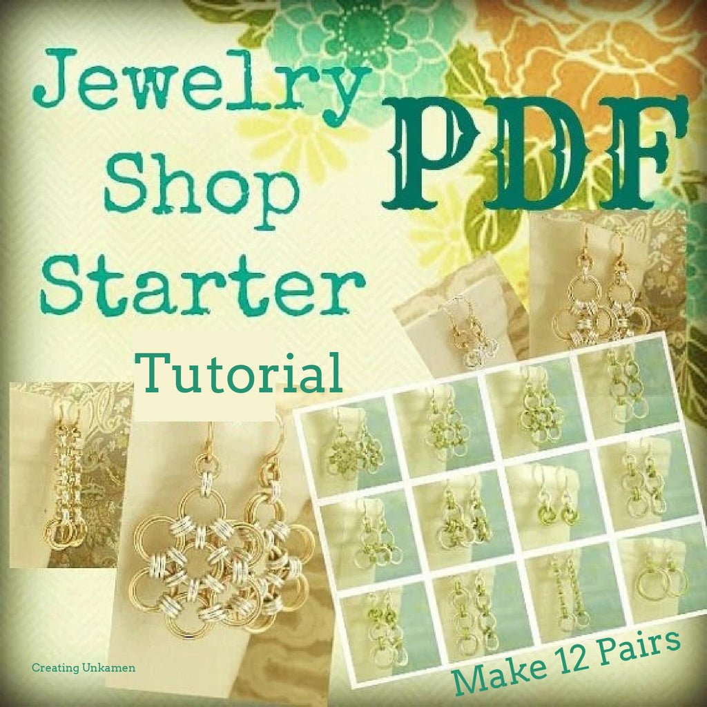 PDF Chainmail Tutorial - Jewelry Shop Starter - Beginners and Intermediate - Deluxe Instructions Plus