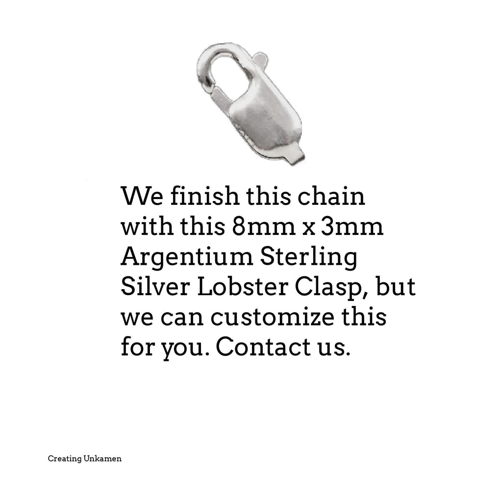 1.5mm Argentium Sterling Silver Cable Chain - By the Foot or Finished Any Length Necklace with a Lobster Clasp - Made in the USA