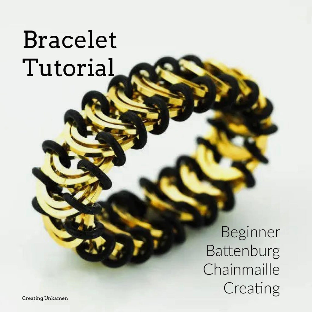 Square Battenburg Lace Tutorial - Instant Download pdf - Fun Chainmaille with Rubber Jump Rings