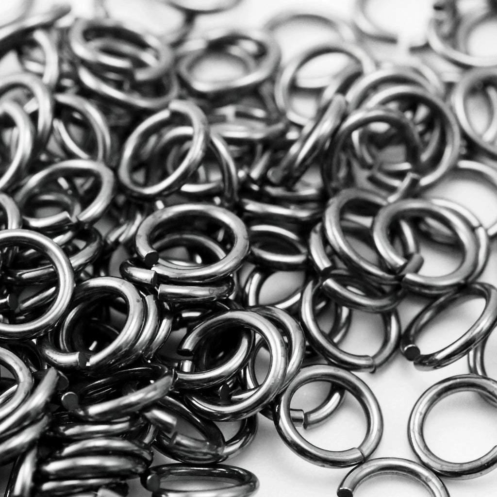 Jump Rings 25 Antique Sterling Silver - You Pick 16, 18, 20, 22, 24, 26 Gauge and Diameter