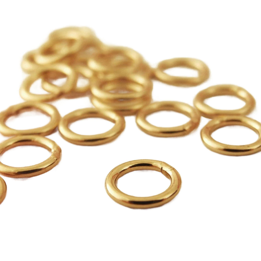 Jump Rings 2 - 14kt Gold Filled Soldered Closed 16, 18, 20, 22 gauge