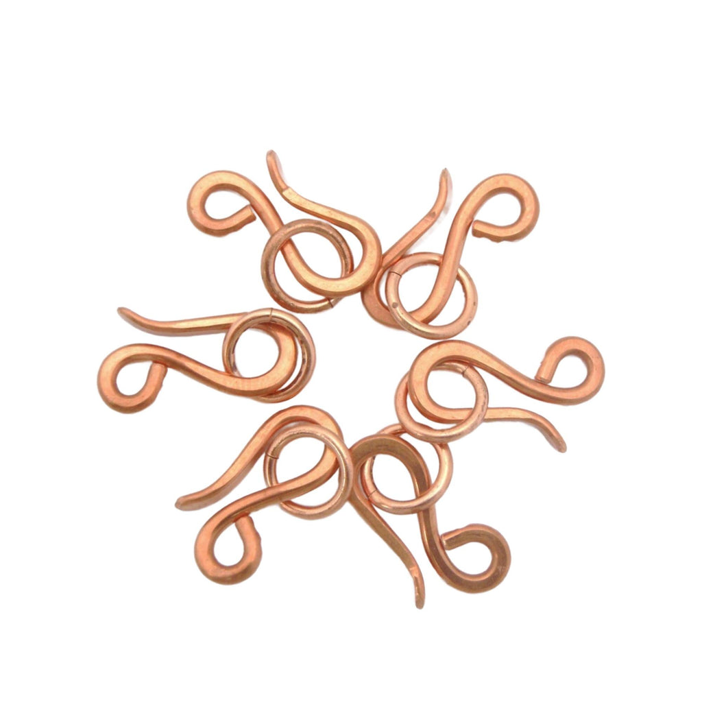 Clasp Hand Forged Medium Copper 16mm X 10mm with Jump Ring