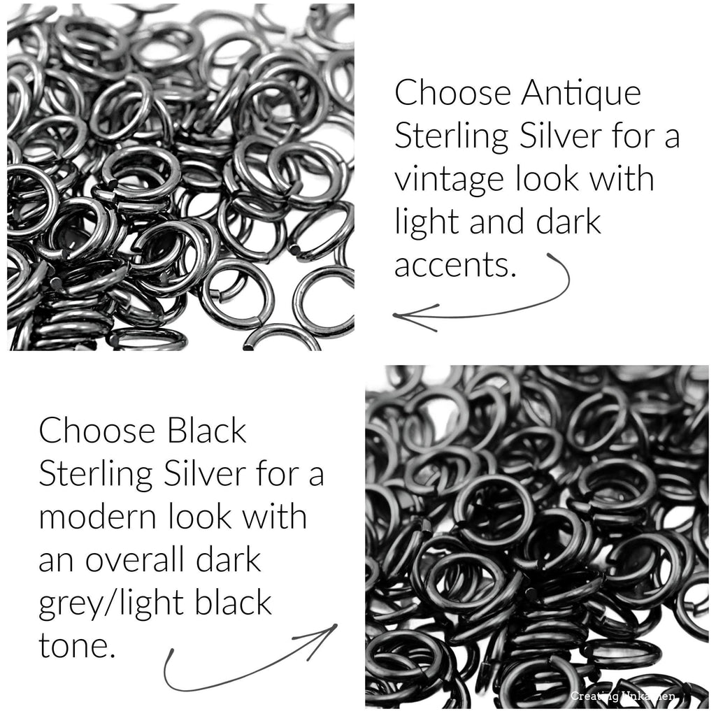 Jump Rings 10 Handmade Sterling Silver - You Pick 12, 14 Gauge and Diameter - Large Sturdy Links