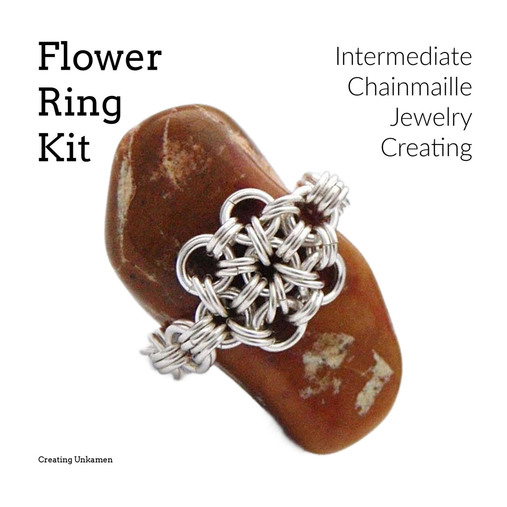 Chainmaille Kit Japanese 12 into 2 Ring in Sterling Silver, Argentium Sterling Silver or 14kt Gold Filled