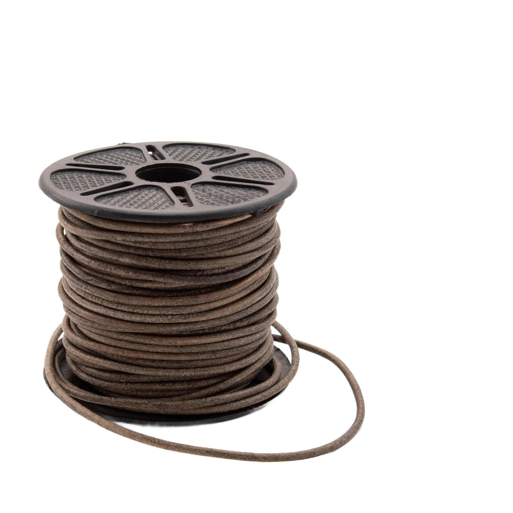 Antique Grey Indian Leather Cord 1mm, 1.5mm, 2mm, 5mm By The Yard