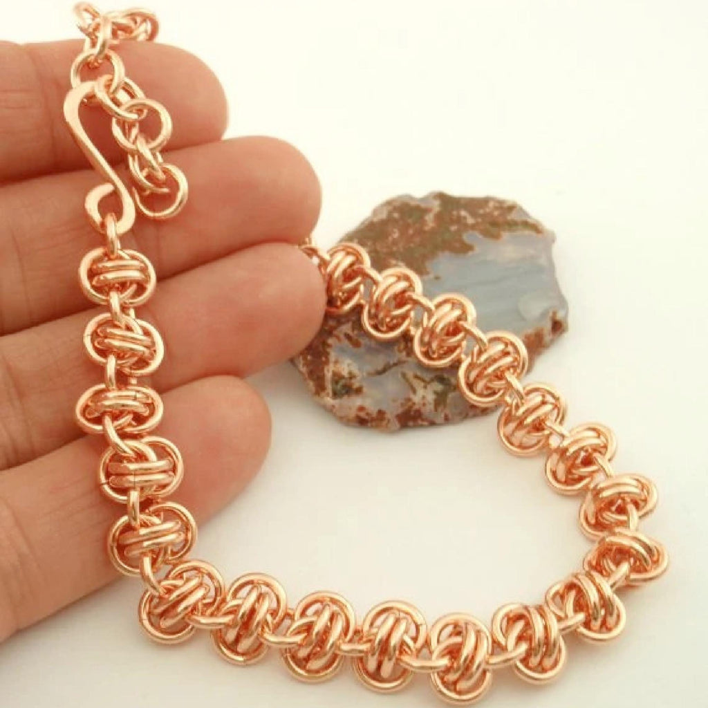 Clasp Hand Forged Medium Copper 16mm X 10mm with Jump Ring