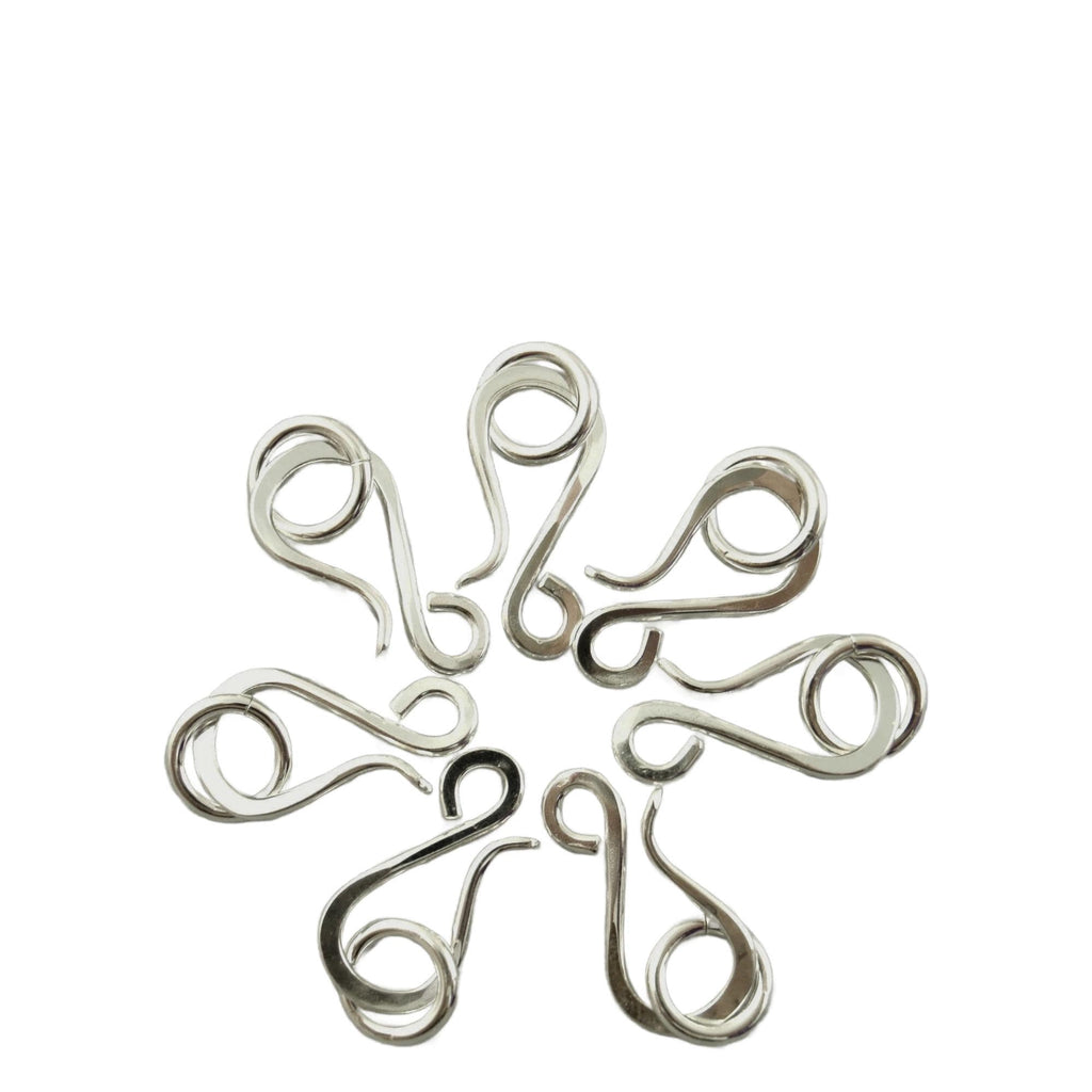 1 Hook Clasp With Jump Ring Silver Filled Hand Forged - 16mm X 10mm - Hand Made in the USA