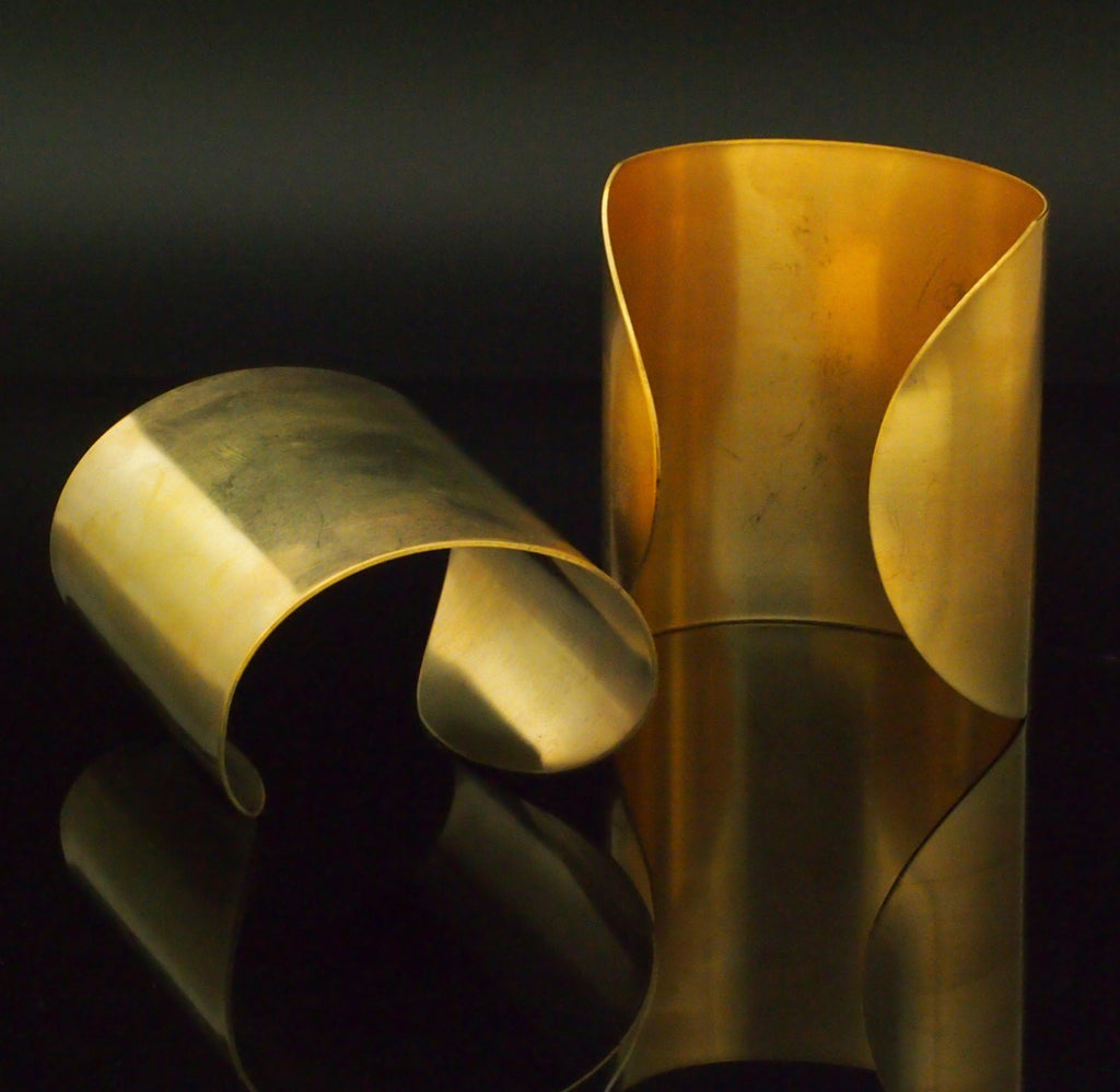 Bangle Cuff Bases in Rich Low Brass - 7 Sizes to Choose From 6.25mm - 75mm