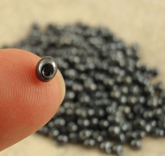 Opaque Black Fringe Glass Beads - 3.4mm Miyuki Tear Drops - 100% Guarantee