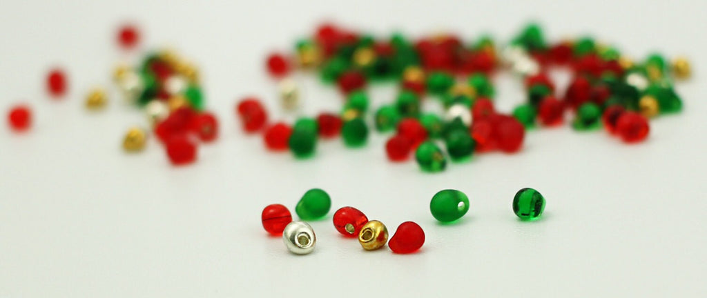 Deck the Halls Drop Bead Mix - Spirited and Joyful - 12, 24 or 48 grams