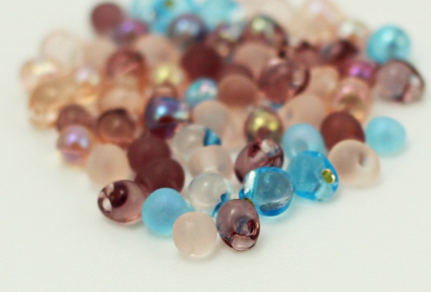 Dusty Floral Mix Fringe Glass Beads - 100% Guarantee