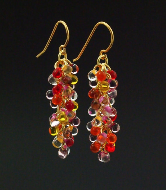 Hot Brights Mix Fringe Glass Beads - 12, 24 or 48 grams - 100% Guarantee