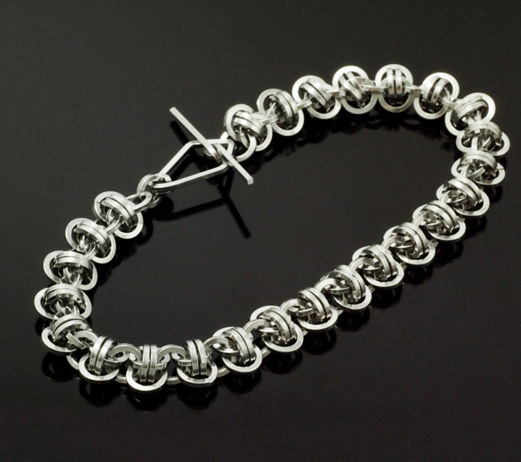 Kit Square Aluminum Barrel Weave Chainmaille Bracelet Beginner Jewelry Creating