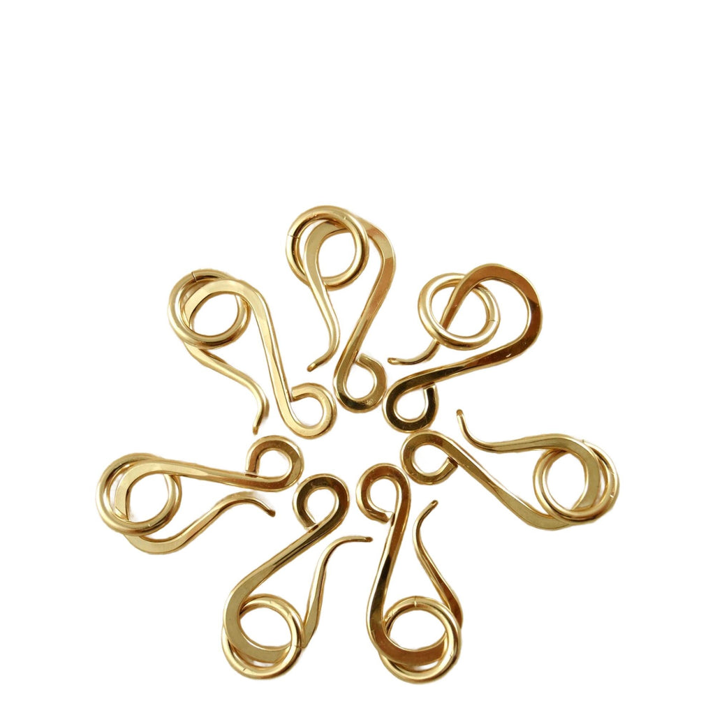 Clasp Hand Forged 14kt Yellow Gold Filled Hook Style With Jump Ring Quantity 1 - 16mm X 10mm