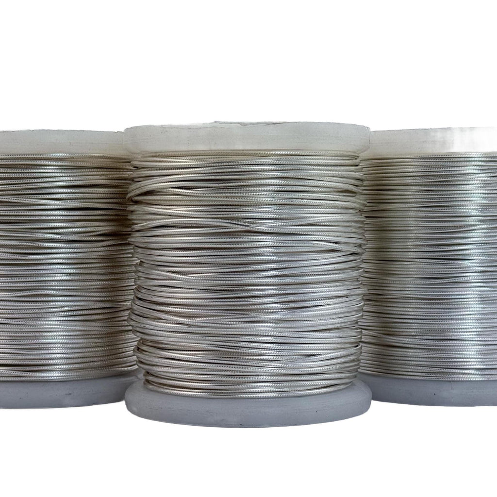 Wire Textured Round Non Tarnish Silver Plated in 14, 16, 18, 20, 22, 24 gauge