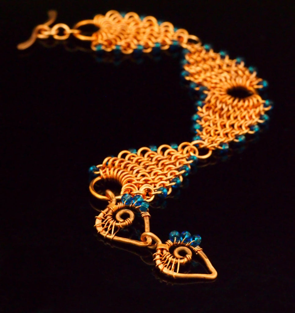 Chainmaille Bracelet and Wire Wrapped Clasp Tutorial - European 4 in 1 Spear and Circle - Expert PDF