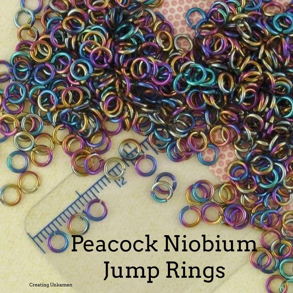 Jump Rings 100 Custom Handmade Anodized Niobium in Your Pick of Color and Diameter 16, 18, 20, 22, 24 gauge