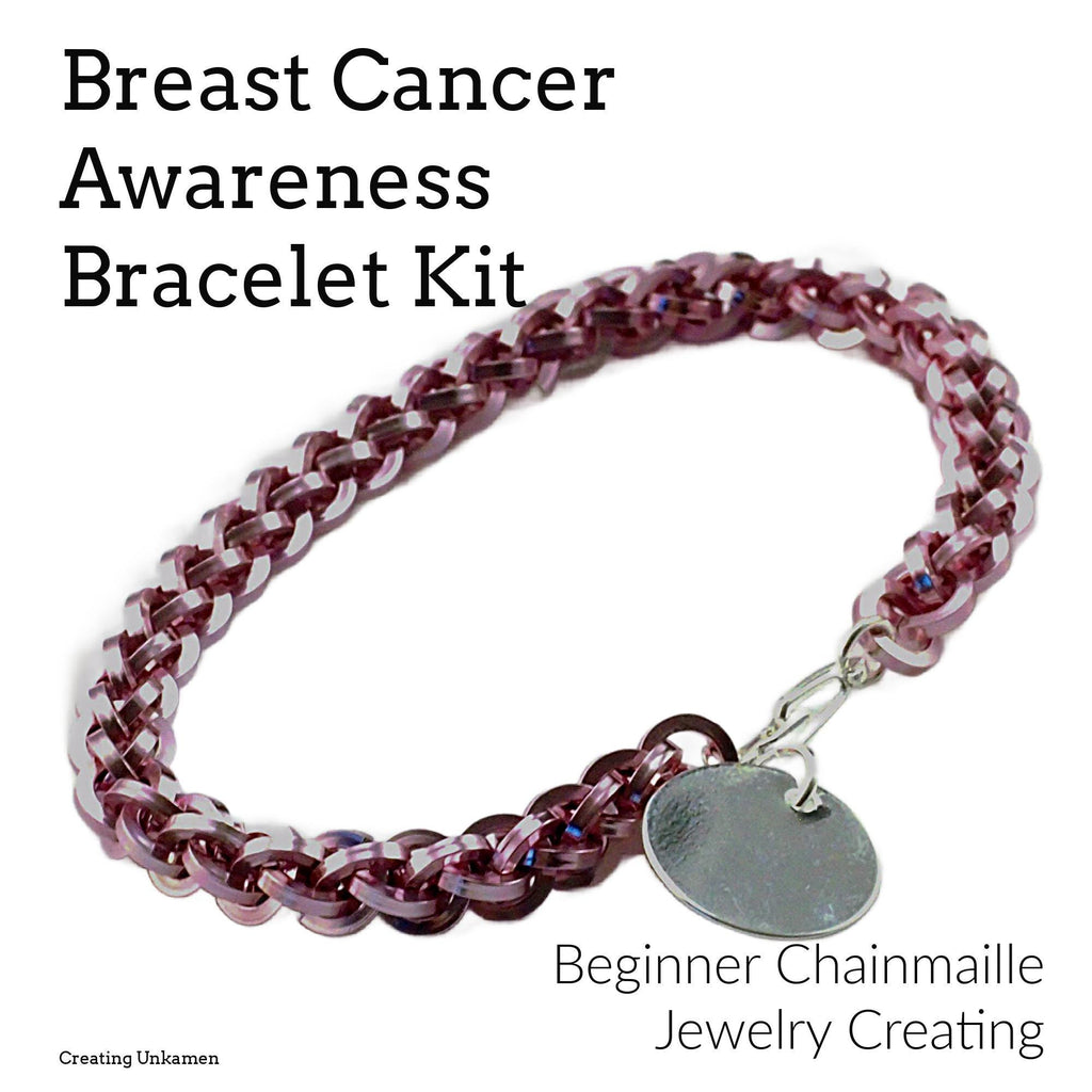 Breast Cancer Awareness Bracelet Kit - Square Grand Aluminum Jens Pind