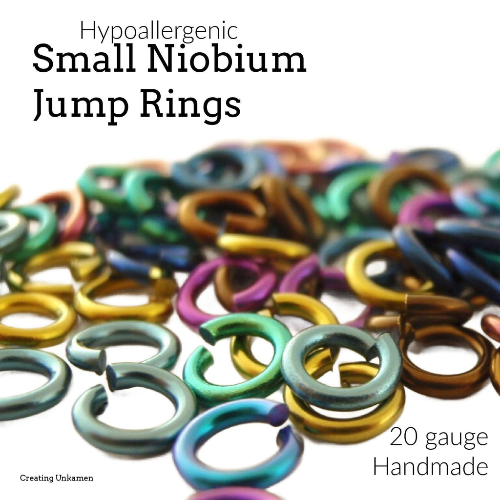 100 Anodized Niobium Jump Rings 16 gauge - Hypoallergenic - You Pick Diameter and Color