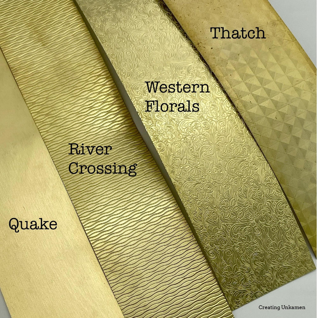 Raw Brass Pattern Flat Sheet Metal - 24 Gauge 2.5 inches X 12 inches with Custom Finishes 100% Guarantee