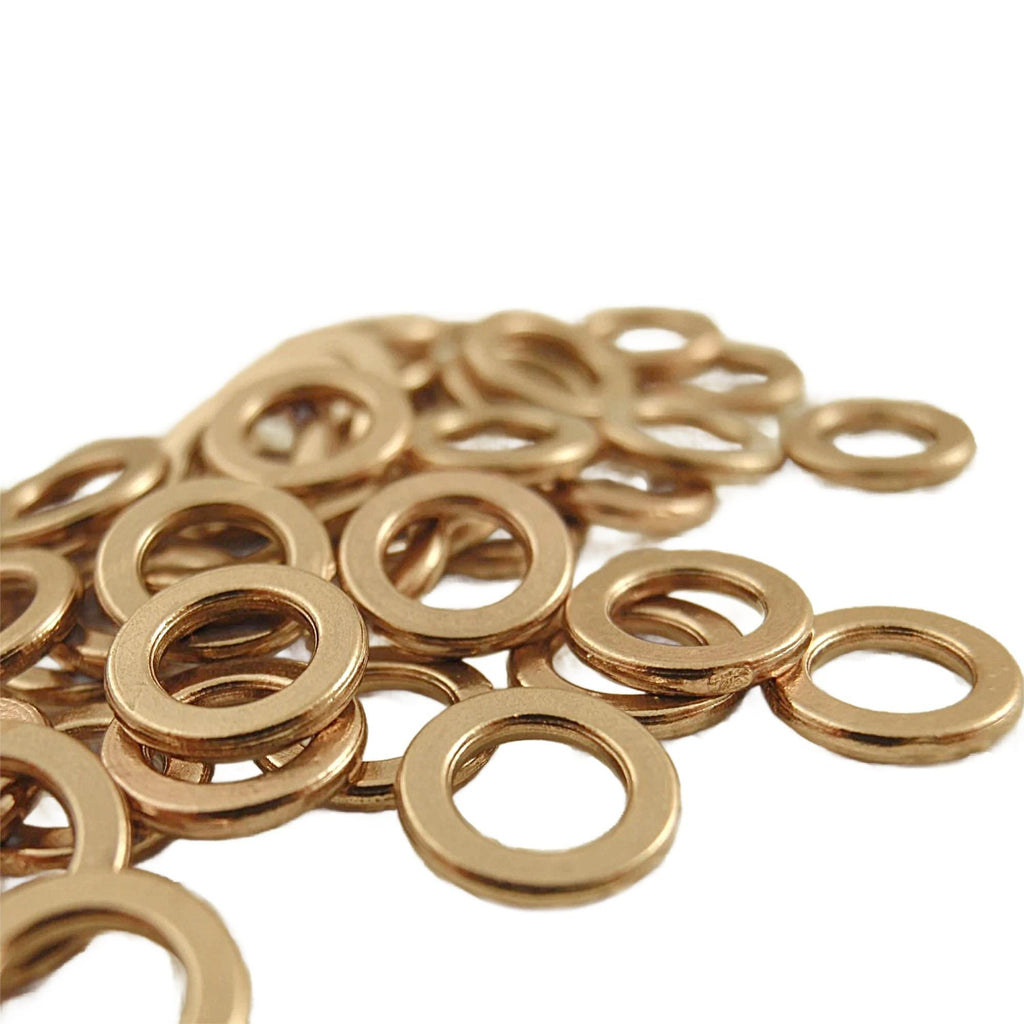 10 Hammered Bronze Jump Rings - Soldered Closed - 16 gauge 8mm OD - Best Commercially Made - 100% Guarantee