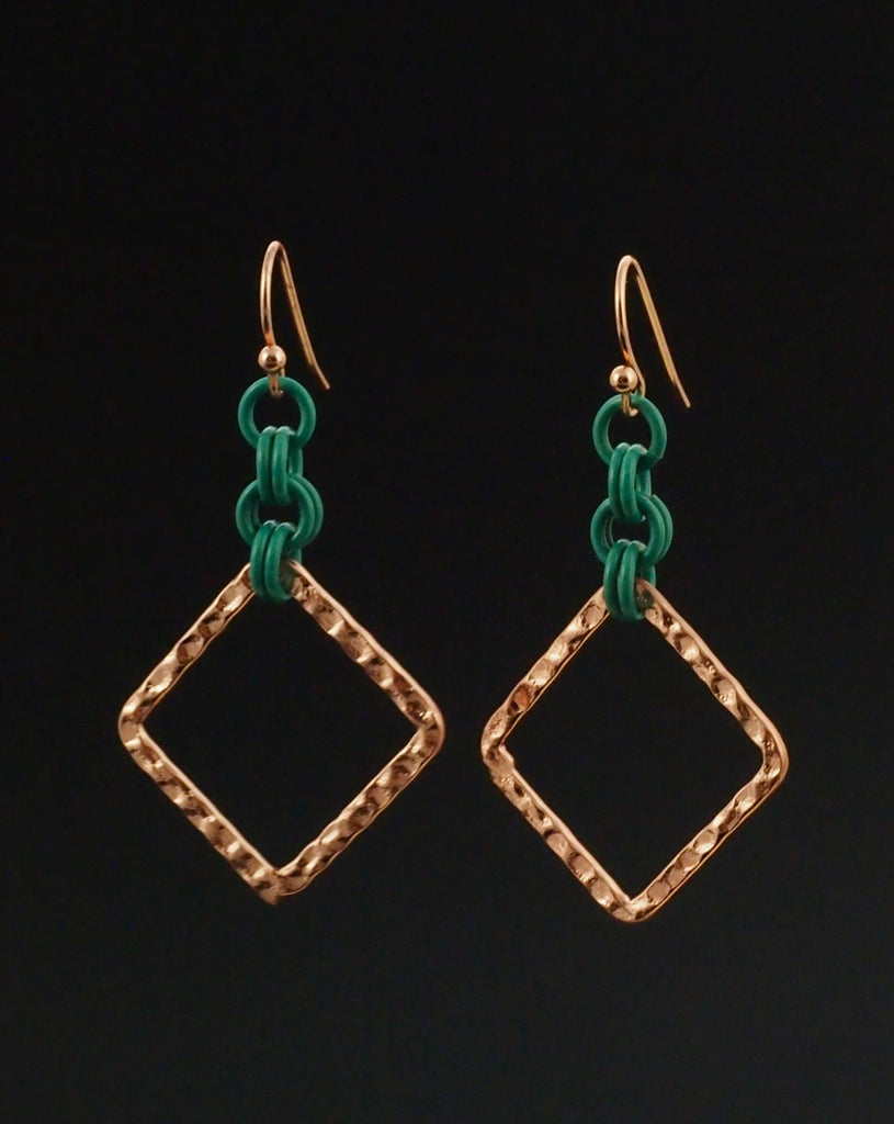 7 Hammered Square Link Components - 20mm - 5 Finishes - 100% Guarantee
