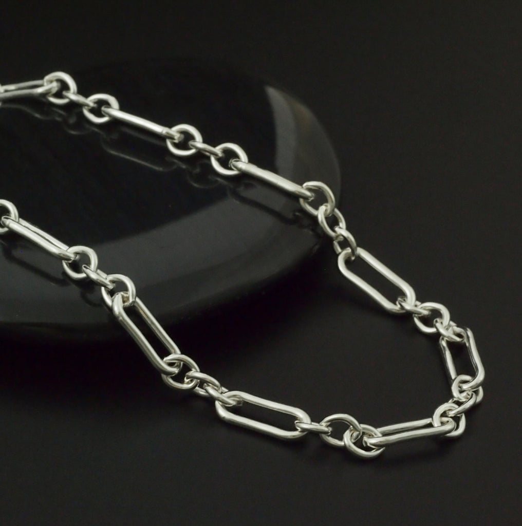 Sterling Silver Long Short Chain - 4.2mm - By the Foot or Any Finished Custom Length Necklace - Made in the USA