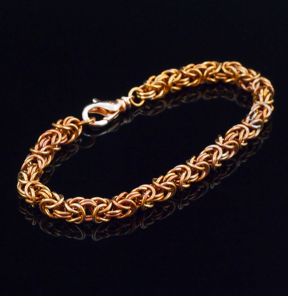Kit Copper Byzantine Bracelet Beginner Chainmaille Jewelry Creating