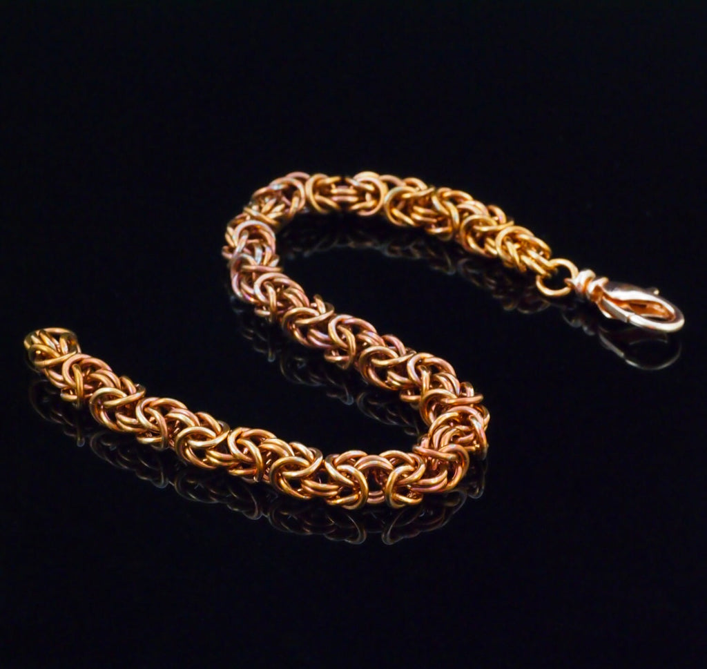 Kit Copper Byzantine Bracelet Beginner Chainmaille Jewelry Creating