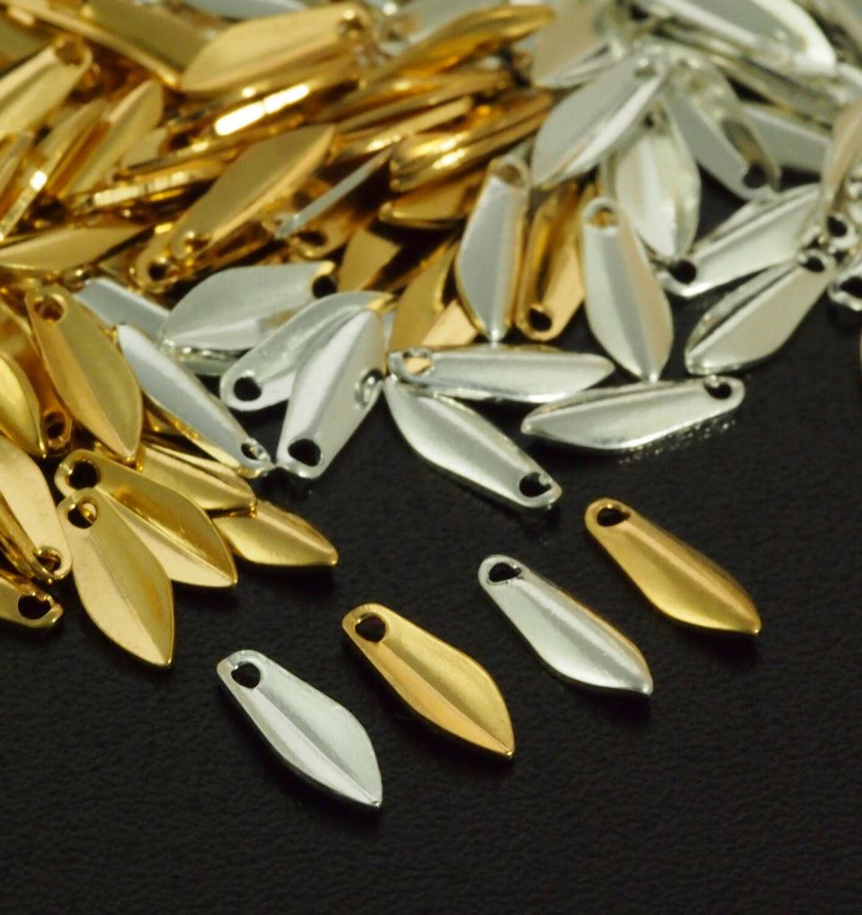 30 Dagger Drops - Teardrop Charms - 9mm x 3mm - Silver Or Gold Plated - 100% Guarantee