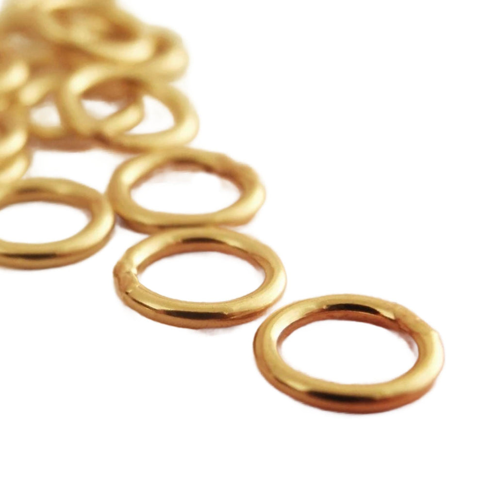 1 Jump Rings 14kt Gold Soldered Closed Made in the USA - 16 gauge Sturdy