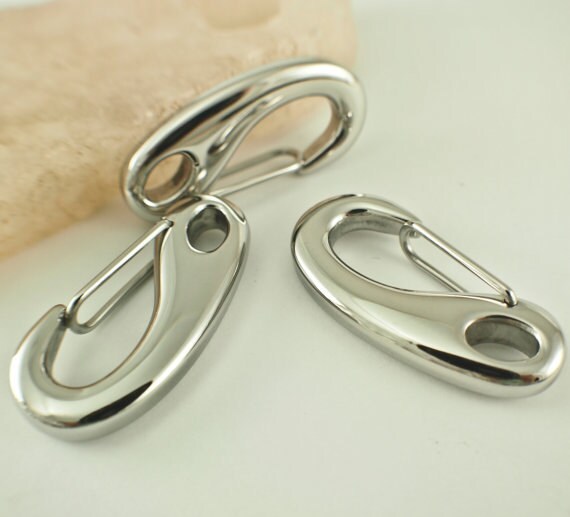 1 Unique Shrimp Style Lobster Clasp - Stainless Steel - Triggerless, Sturdy and Shiny - Best Commercially Made - 100% Guarantee
