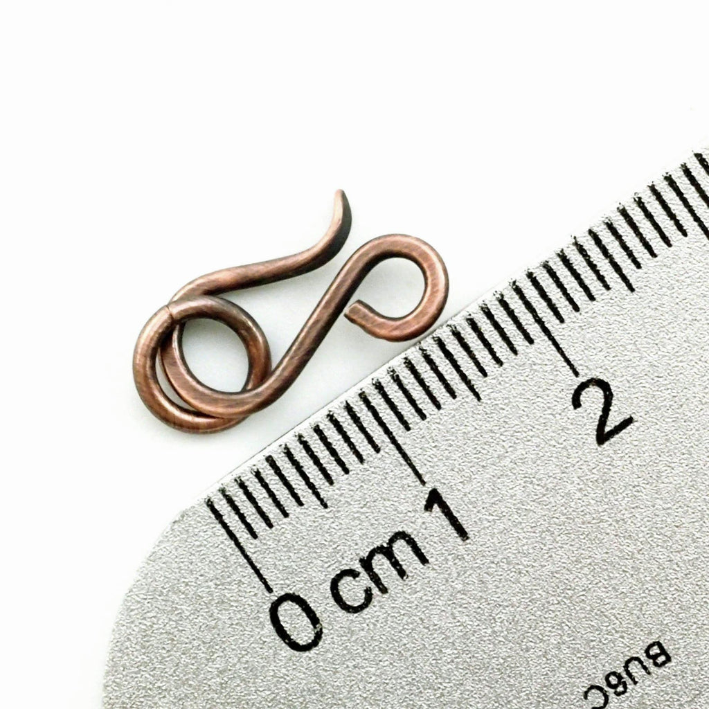 Clasp Hand Forged Medium Bronze 16mm X 10mm with Jump Ring