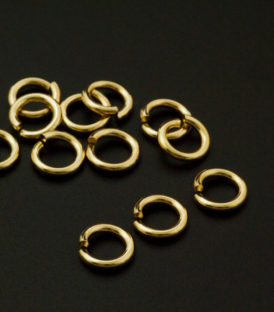 1 14kt Solid Gold Jump Ring Handmade in Your Pick Gauge and Diameter