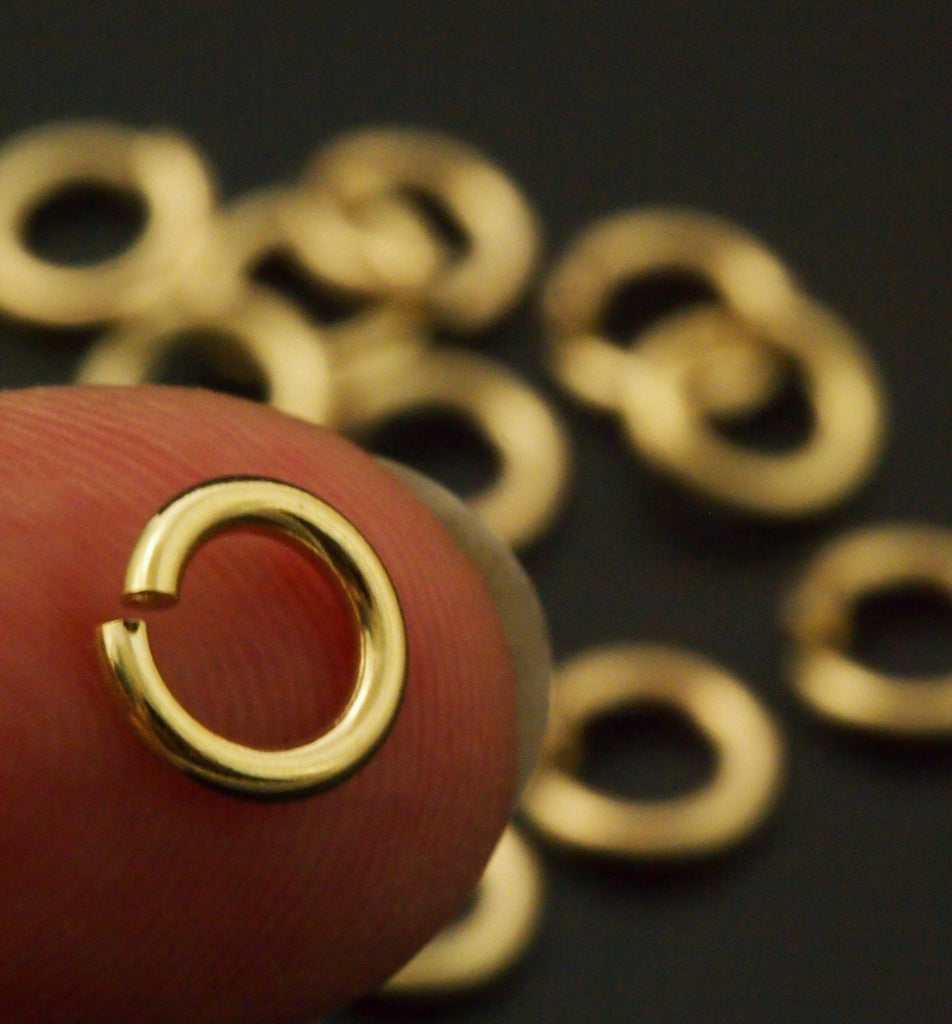 1 14kt Solid Gold Jump Ring Handmade in Your Pick Gauge and Diameter