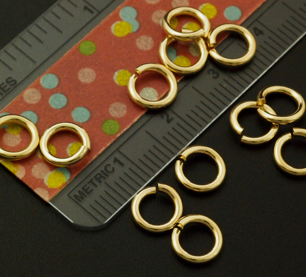 1 14kt Solid Gold Jump Ring Handmade in Your Pick Gauge and Diameter