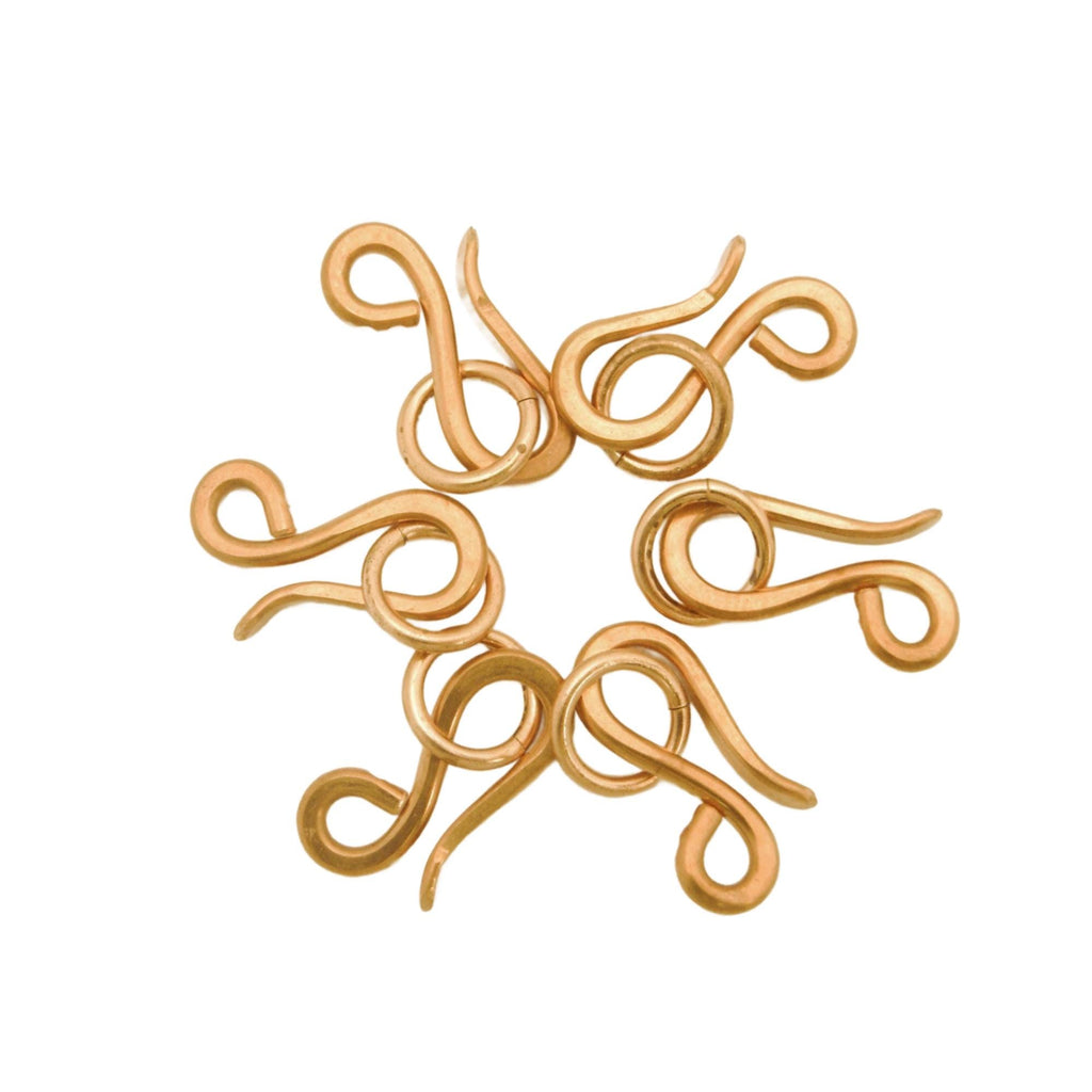 Clasp Hand Forged Medium Bronze 16mm X 10mm with Jump Ring