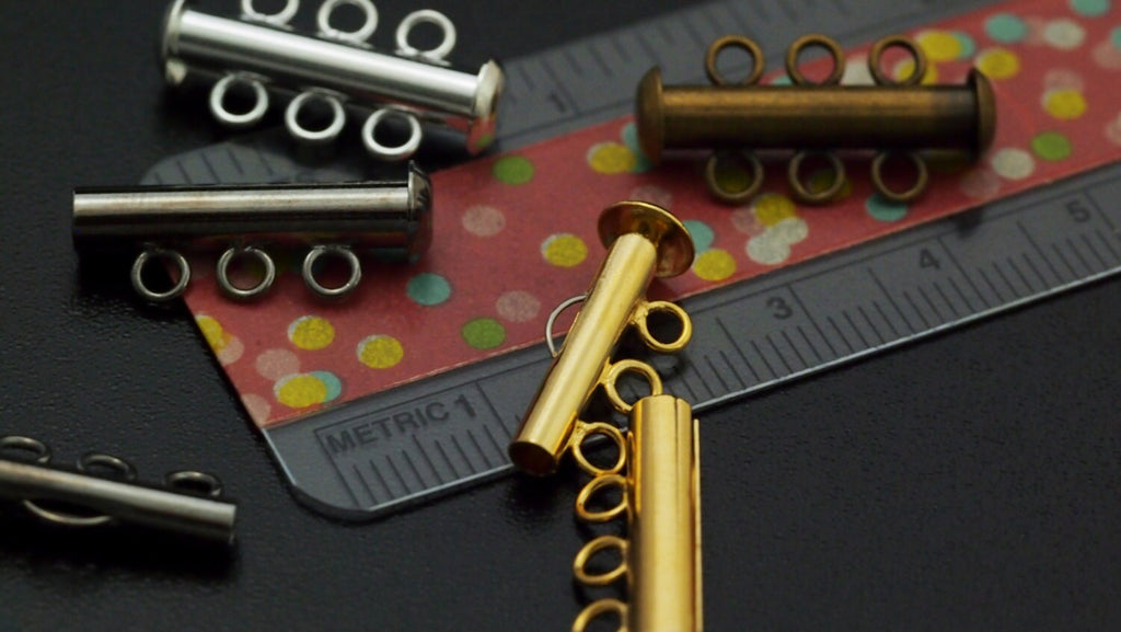 4 Slide Lock Clasps - 2, 3, 4, 5 Strands - You Pick From 7 Finishes - 100% Guarantee