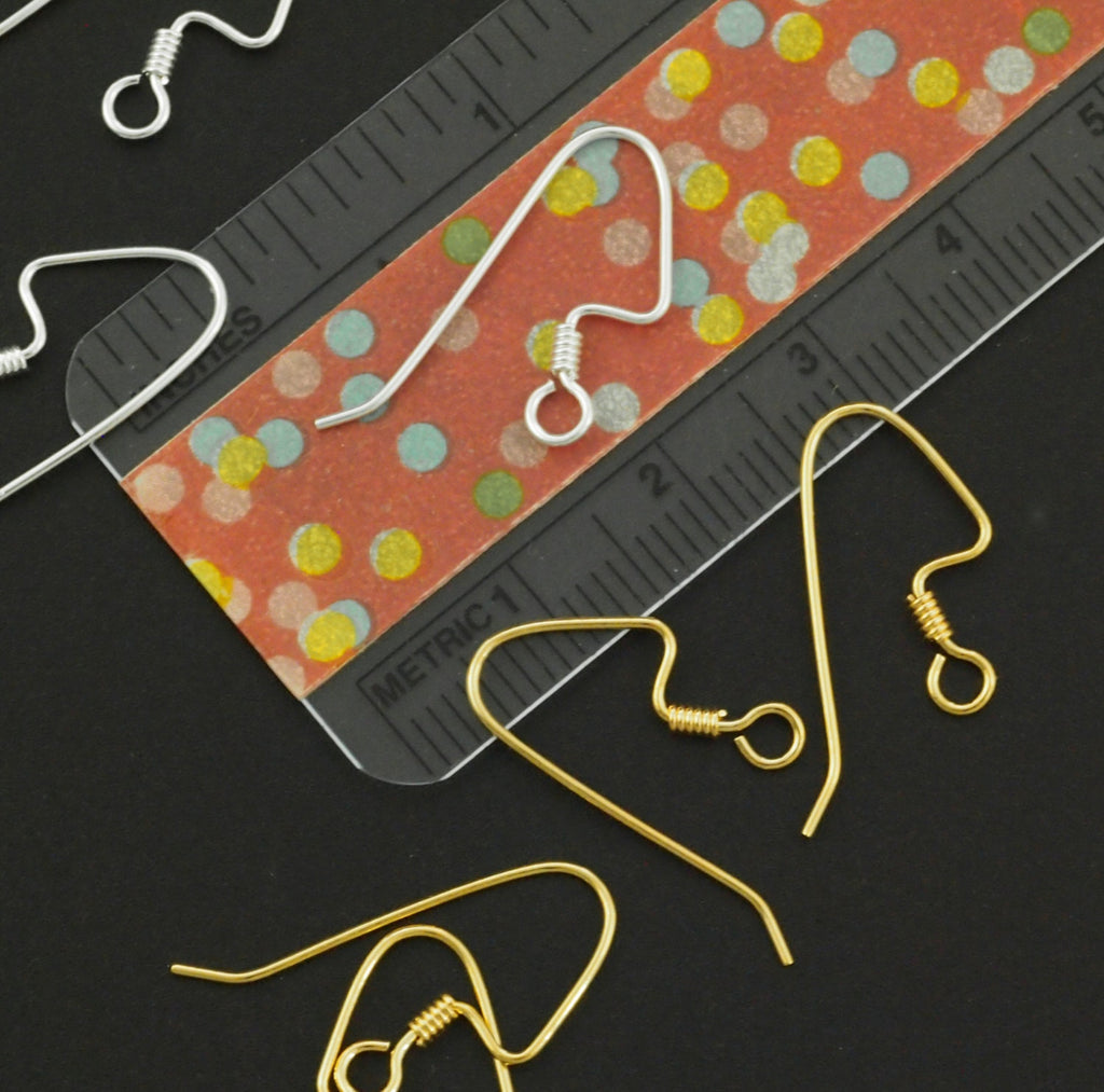 Ear Wires 8 Pairs Economical Perfect Balance with Coils in Gold Plate or Silver Plate