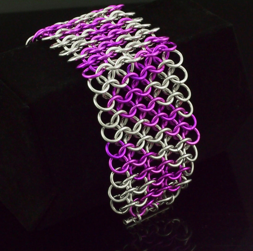 Bracelet Kit Modern Zig Zag Cuff European 4 in 1 Beginner Chainmaille