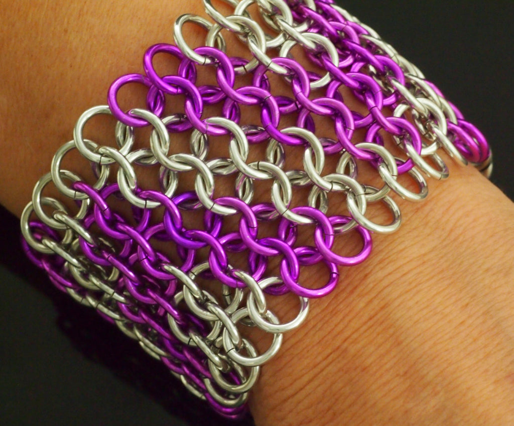 Bracelet Kit Modern Zig Zag Cuff European 4 in 1 Beginner Chainmaille